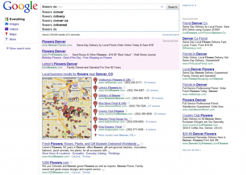 Google Instant Search